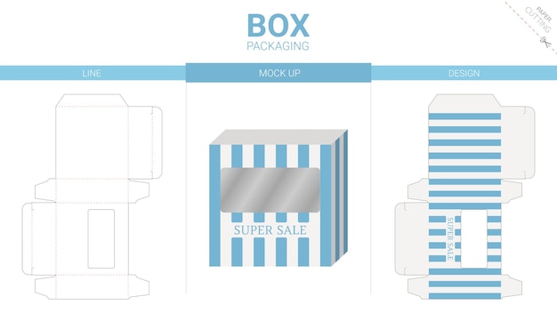Emballage De Boîte Et Maquette Modèle Découpé