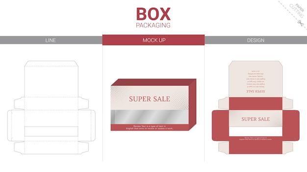 Emballage De Boîte Et Maquette Modèle Découpé