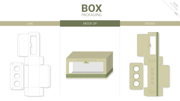 Emballage De Boîte Et Modèle De Découpe De Maquette