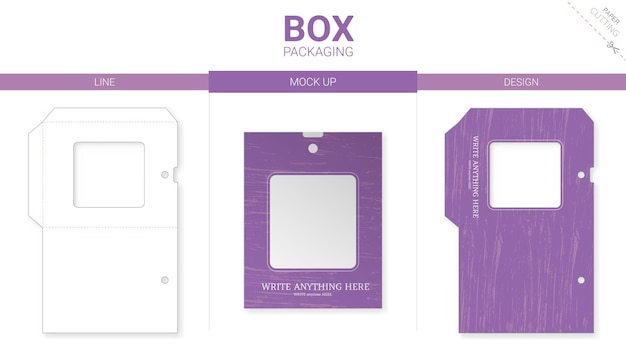 Emballage De Boîte Et Modèle De Découpe De Maquette