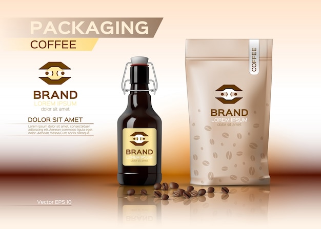 Emballage de café simulé