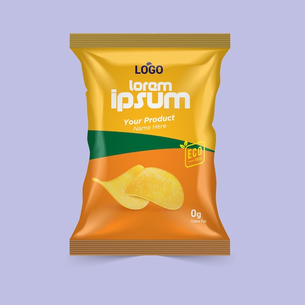 Emballage de chips de pomme de terre Idée de conception de l'emballage et de l'étiquette