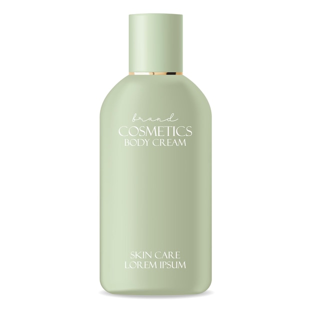 Emballage cosmétique réaliste. Récipient lotion, tonique, sérum, crème, maquette de bouteille vecteur isolé