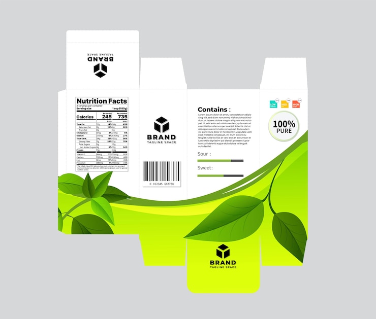 Vecteur un emballage de produits portant le logo de la marque du médicament