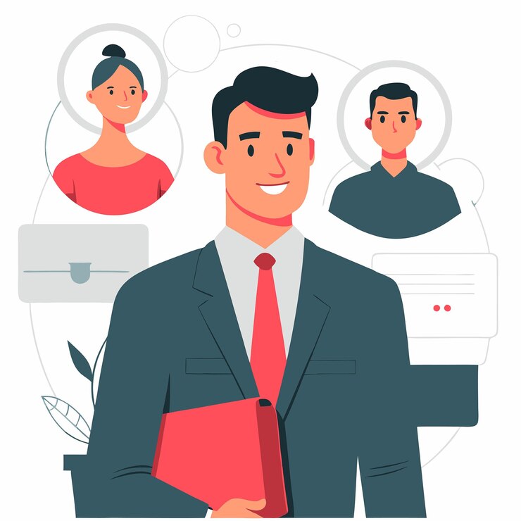 Vecteur embarquez sur un voyage de recherche d'emploi avec ce concept illustratif