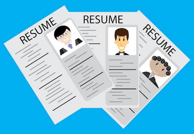 Embauche d'employés sélectionRrecrutement et emploi maintenant embauche et entretien d'embauche illustration vectorielle