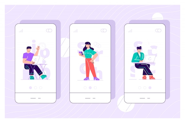 Embauche et recruteurs. Personnes à la recherche d'un emploi, entretien en ligne, service d'agence de recrutement