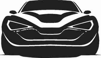 Vecteur l'emblème de la berline monochrome de l'éco-conduite est le symbole de la berlin vectorielle noire de la mobilité électrique.