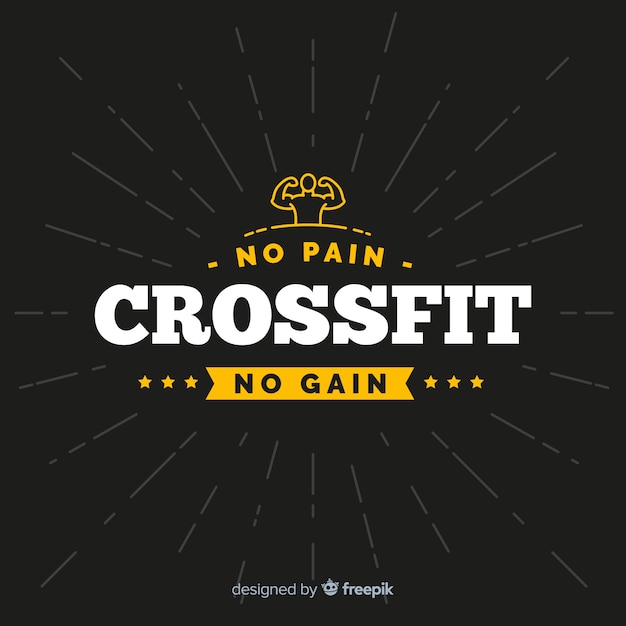 Emblème Crossfit Avec Phrase De Motivation