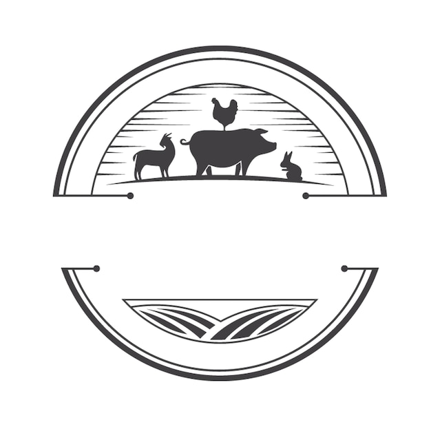 Emblème Du Logo De La Ferme