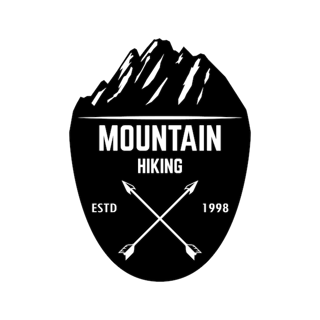 Emblème Du Tourisme De Montagne. élément De Design Pour Logo, étiquette, Signe, Affiche.