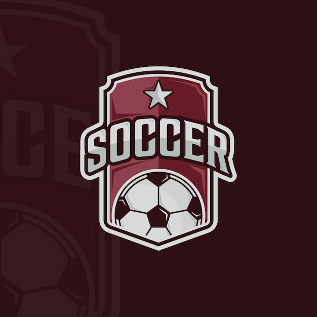 Vecteur emblème de football de football logo illustration vectorielle modèle icône conception graphique