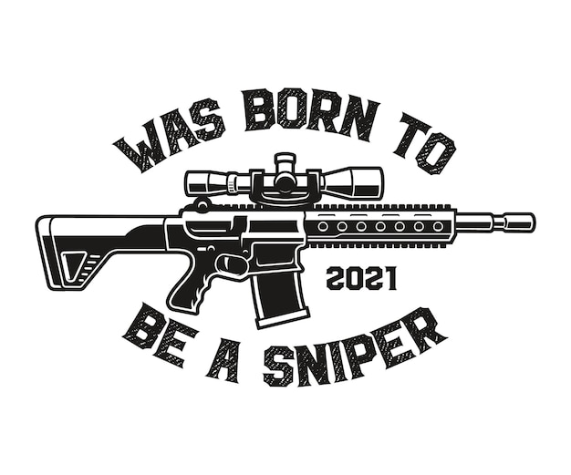 Emblème D'un Fusil De Sniper