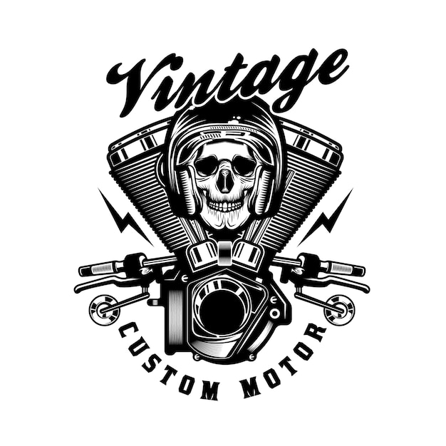 Emblème D'insigne De Moteur De Moto Vintage Garage