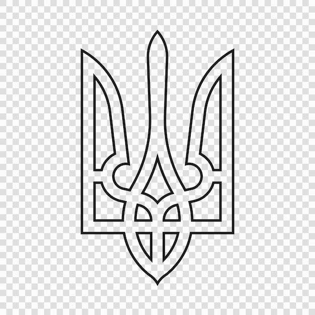Emblème De Ligne Mince Du Symbole National De L'ukraine