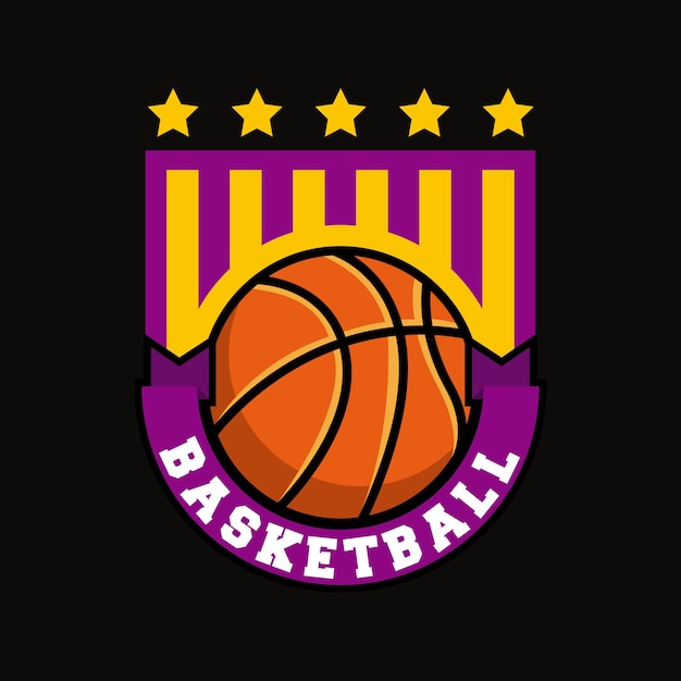 Emblème De La Ligue De Basketball Classique