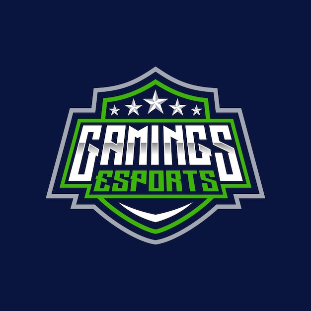 Emblème De Logo De Texte Et De Sport De Jeux Esport