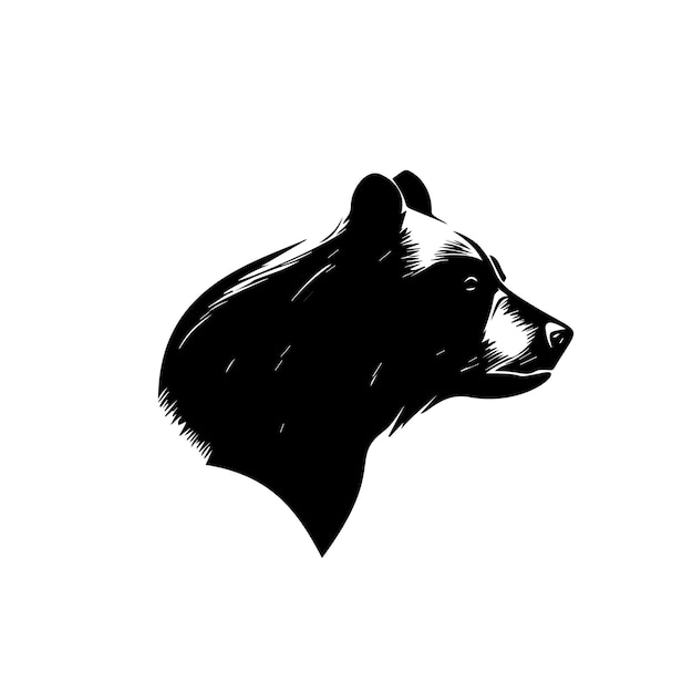 Emblème de mascotte de logo de tête d&#39;ours