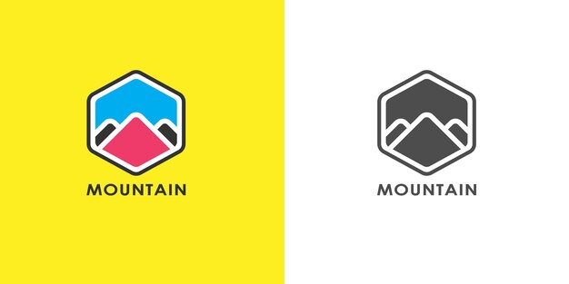 Emblème De La Montagne. Modèle De Conception De Logo En Plein Air De Voyage Et D'aventure