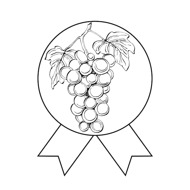 Emblème De Raisin Logo