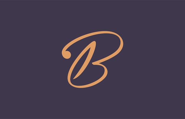 Emblème Simple Signature B Logo