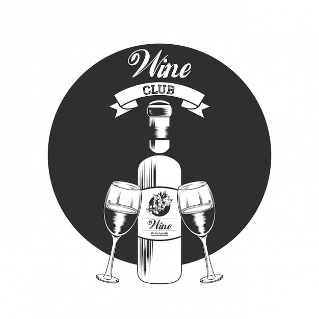Vecteur emblème wine club