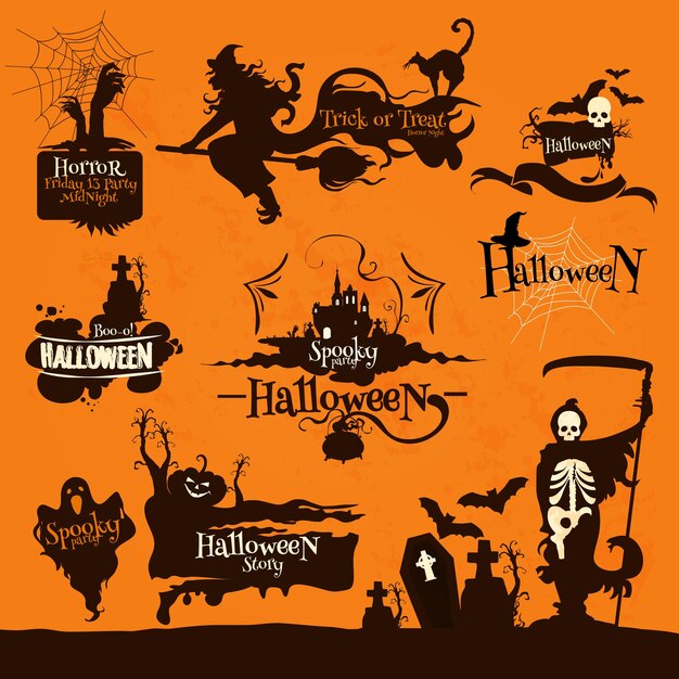 Emblèmes de décoration de fête d'Halloween