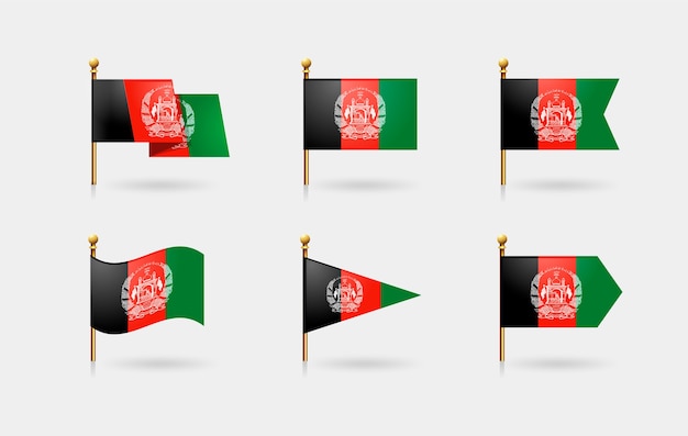 Emblèmes nationaux afghans réalistes