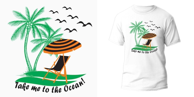 Emmenez-moi Au Design Du T-shirt Ocean