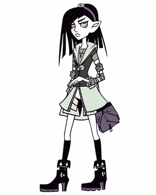 emo goth fille