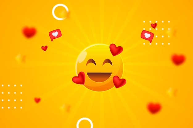 Vecteur emoji d'amour mignon de la saint-valentin