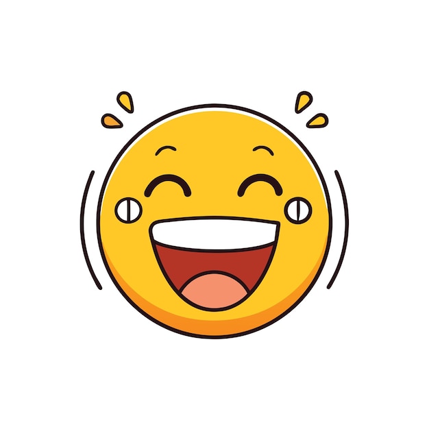 Emoji mignon et souriant avec une expression souriante mignon