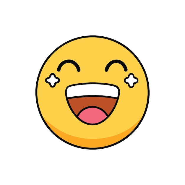 Emoji mignon et souriant avec une expression souriante mignon