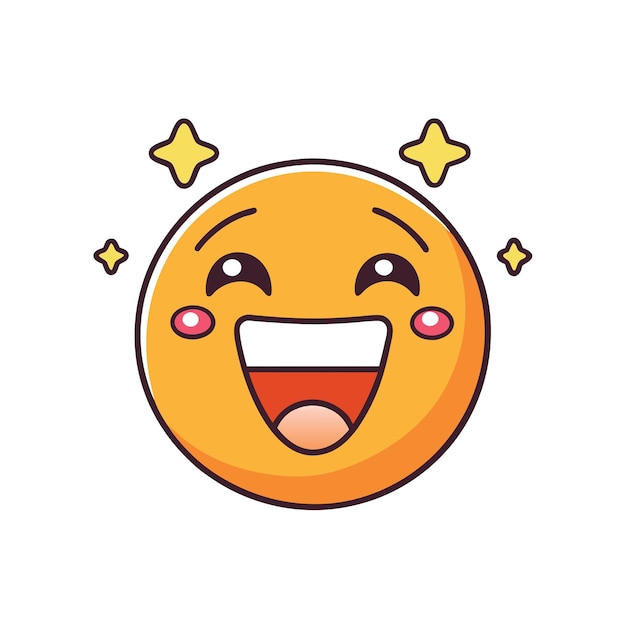 Emoji mignon et souriant avec une expression souriante mignon