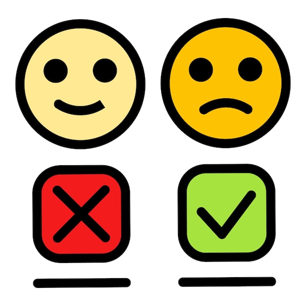 Emoji N'aime Pas L'icône Contour Emoji N'aime Pas L'icône Vectorielle Couleur Plate Isolée
