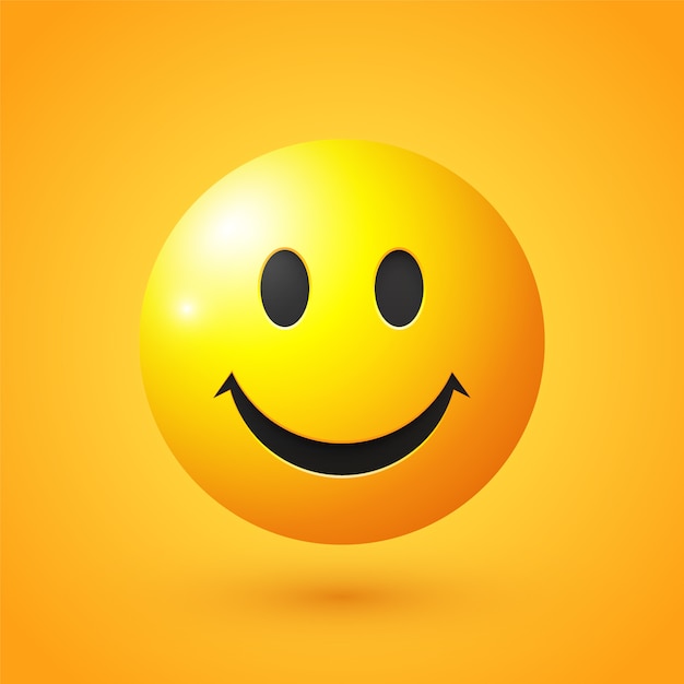 Vecteur emoji visage souriant