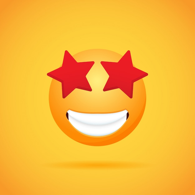 Emojis De Dessin Animé émoticône Sourire Pour Les Médias Sociaux Sur Orange. Illustration