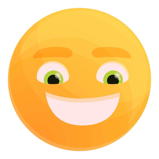 Vecteur Émoticône avec icône de grand sourire dessin animé d'émoticône avec icône de vecteur de grand sourire pour la conception de sites web isolée sur fond blanc