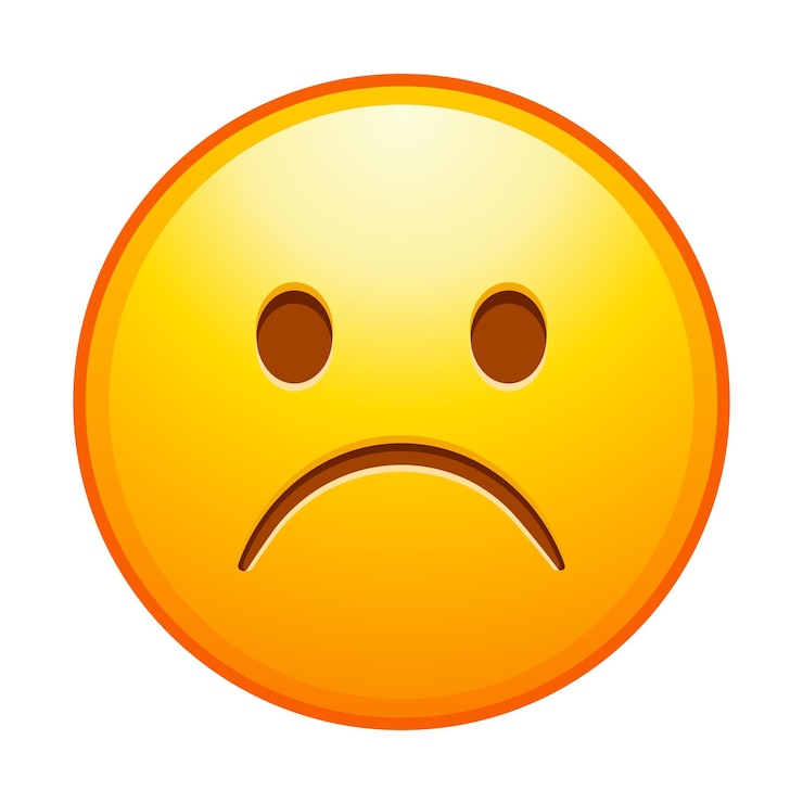 Vecteur émoticône de qualité supérieure emoji confus émoticône déconcertée avec des lèvres froncées