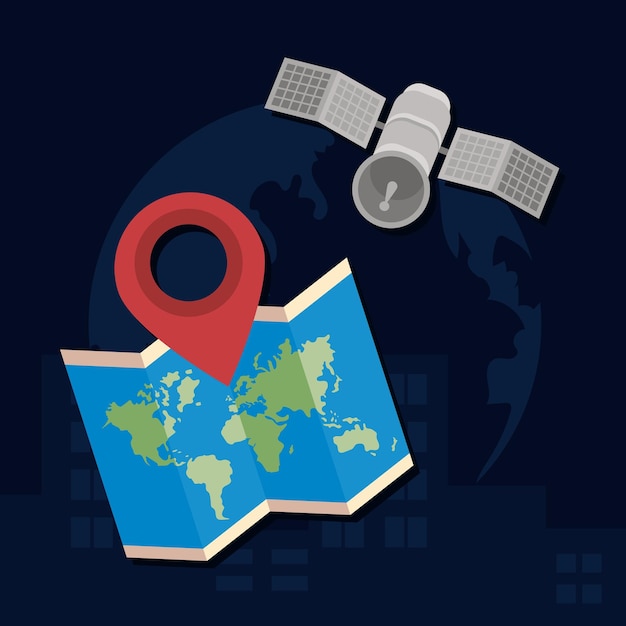 Emplacement de la broche sur la carte et le satellite