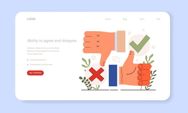 Employé Du Concept De Compétences Non Techniques Avec Une Capacité à être D'accord Et En Désaccord Avec L'éducation