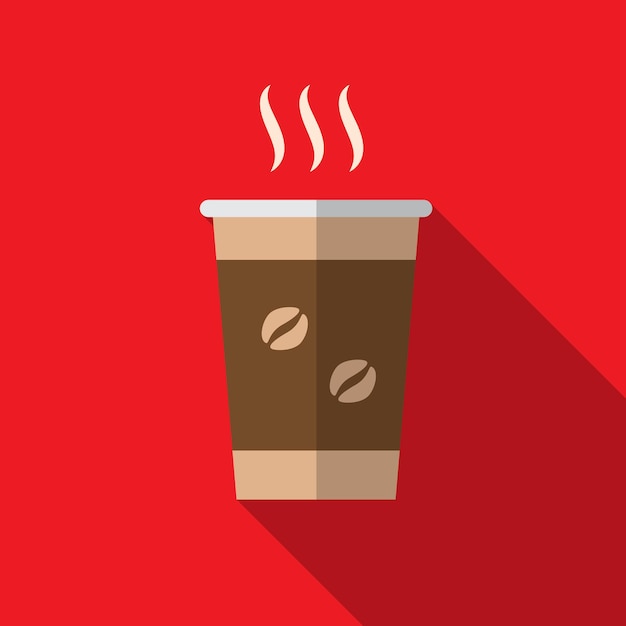 Emporter le café plat icône illustration isolé vecteur signe symbole