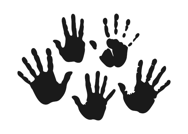 Des empreintes de mains noires