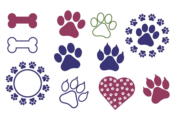Vecteur des empreintes de pattes d'animaux