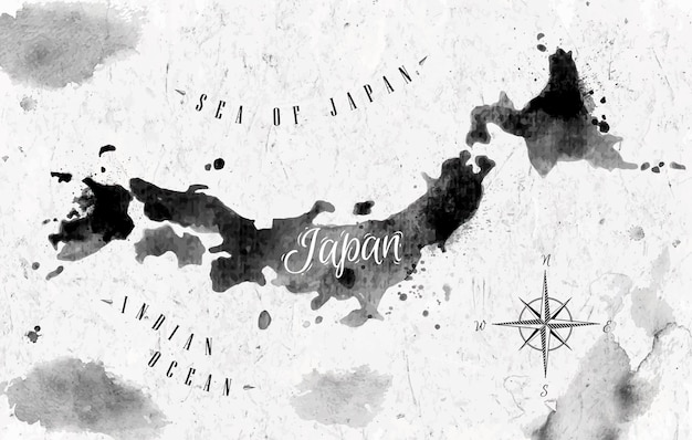 Encre Japon carte