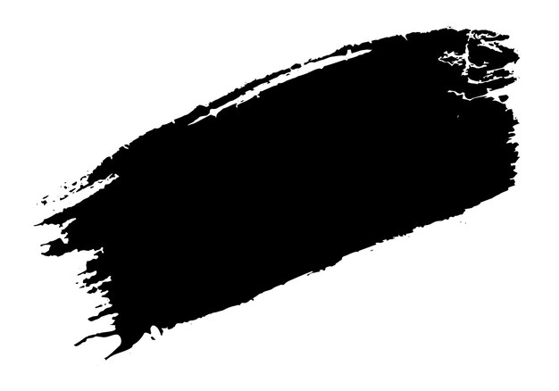 L'encre noire éclabousse une texture vintage noire et blanche ensemble de taches éclaboussures coup de pinceau