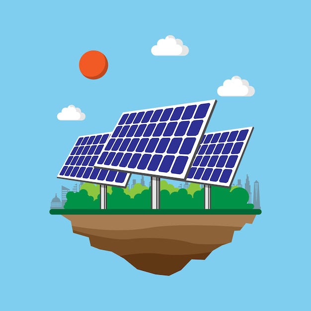 L'énergie durable de la centrale solaire