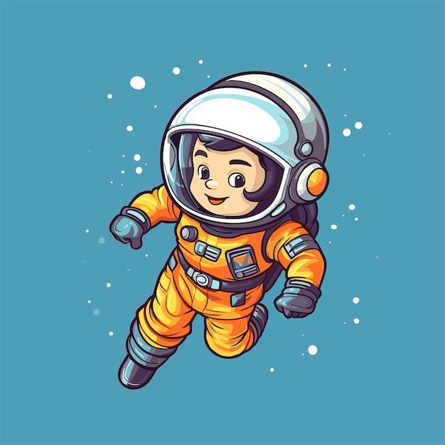 Enfant Astronaute Et Espace Illustration Clipart Astronaute Mignon Isolé Sur Fond