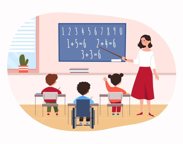 Enfant handicapé en classe