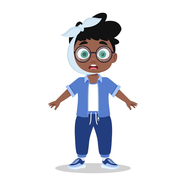 Vecteur enfant avec illustration vectorielle tête bandée